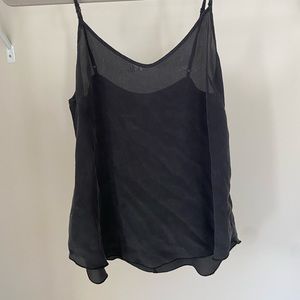 wilfred silk black tank top